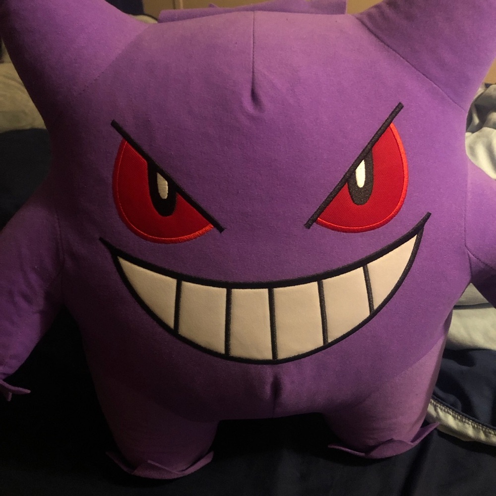 Purple Gengar plush Toy with Red Eyes